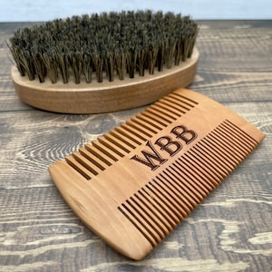 custom beard comb custom beard brush custom beard care set beard brush fathers day gift brother papa gift