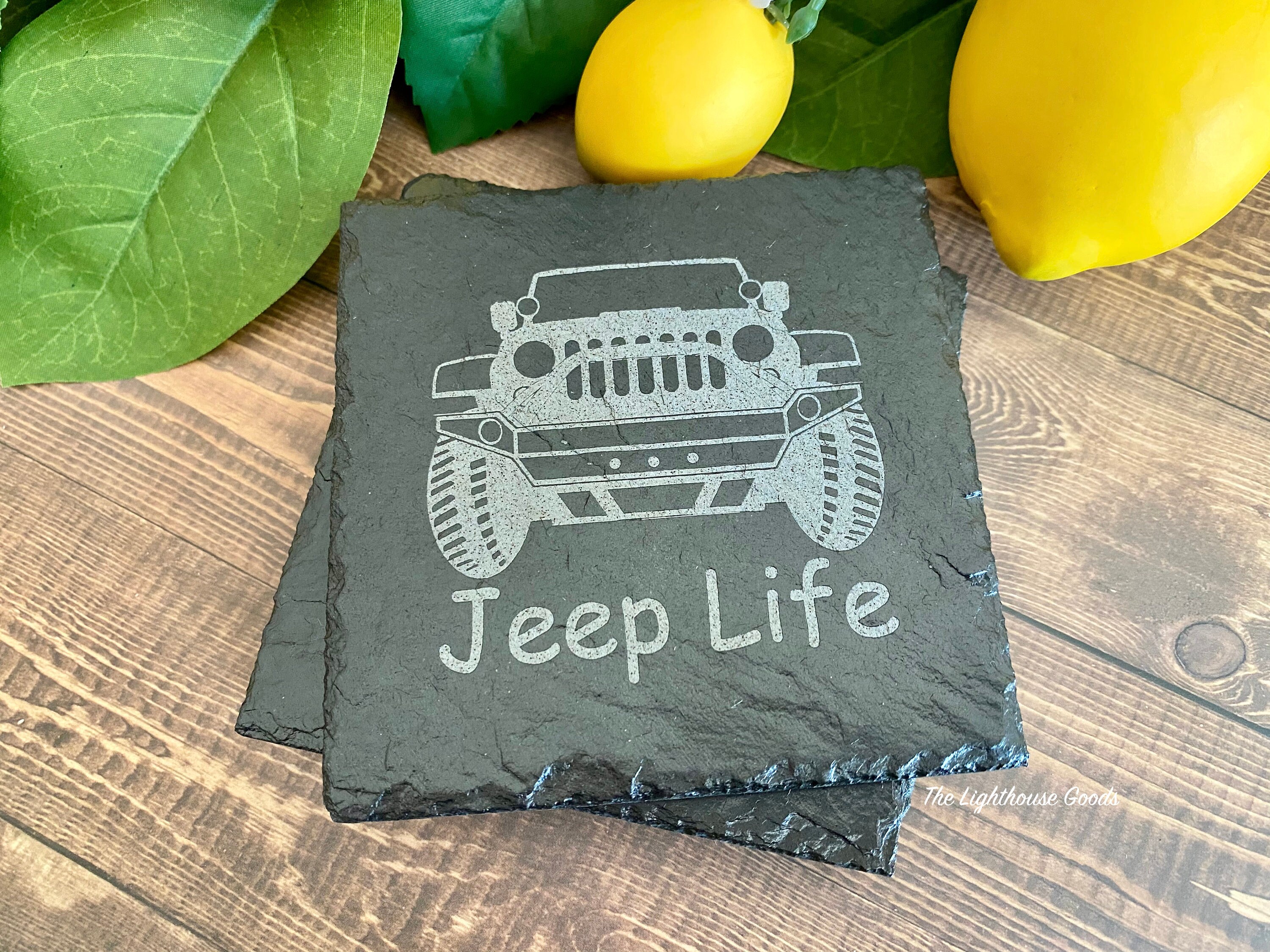 Jeep Personalized Slate Coasters set of 4 Engraved Etsy