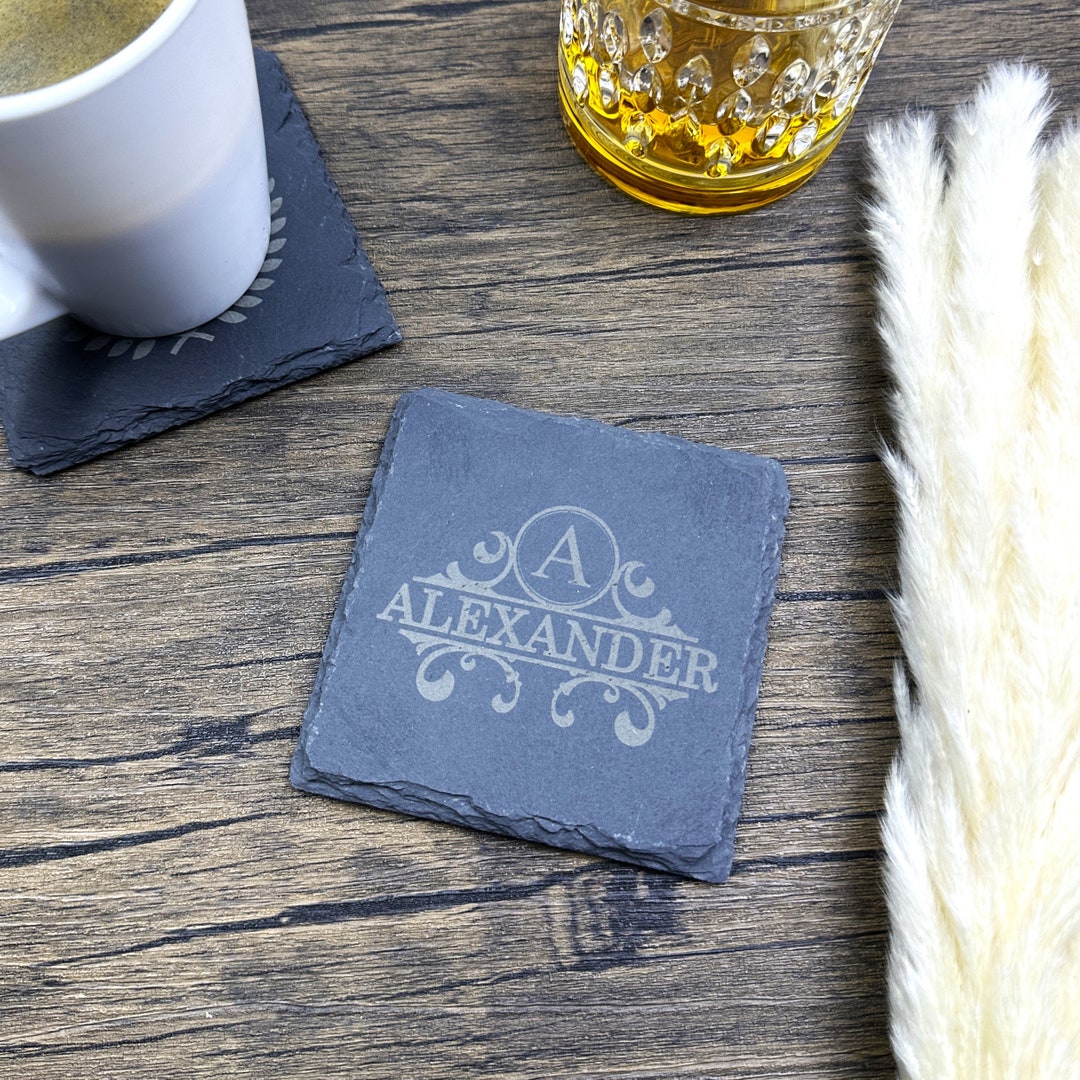 Personalized Engraved Slate Coasters Gifts for Her Coaster Set ...