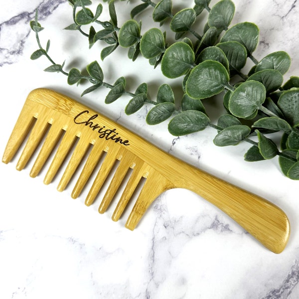 Personalized HAIR COMB Wood Bamboo Accessories Bridesmaids Gifts for Her Mom Women Bridal Girlfriend Gift Wedding Mother Custom Engraved