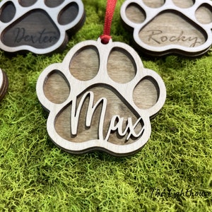 Personalisierte Hund Katze Pfote Weihnachten Ornament Geschenk für Hundeliebhaber Hundebesitzer Weihnachtsgeschenk Haustier hängen Geschenk Weihnachtsdekoration Hundemama