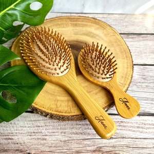 Personalized Wooden Hair Brush girl hair comb for kids child’s personalized hair brush