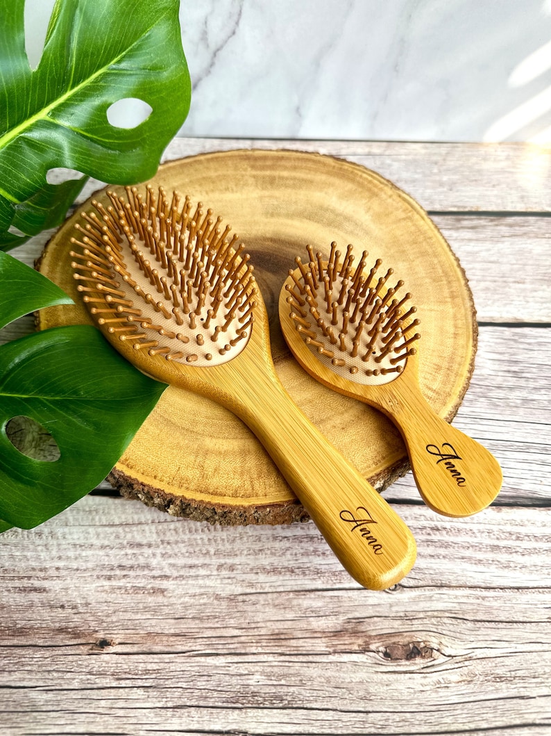 Personalized Wooden Hair Brush girl hair comb for kids child’s personalized hair brush