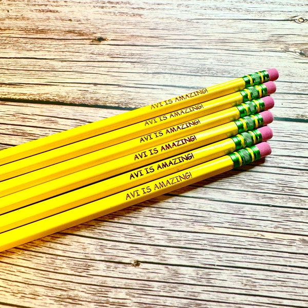 Personalized Pencils Custom Engraved Pencils Back to School Supplies office personalized Teacher Gift Ticonderoga Pencils Student Gift kids