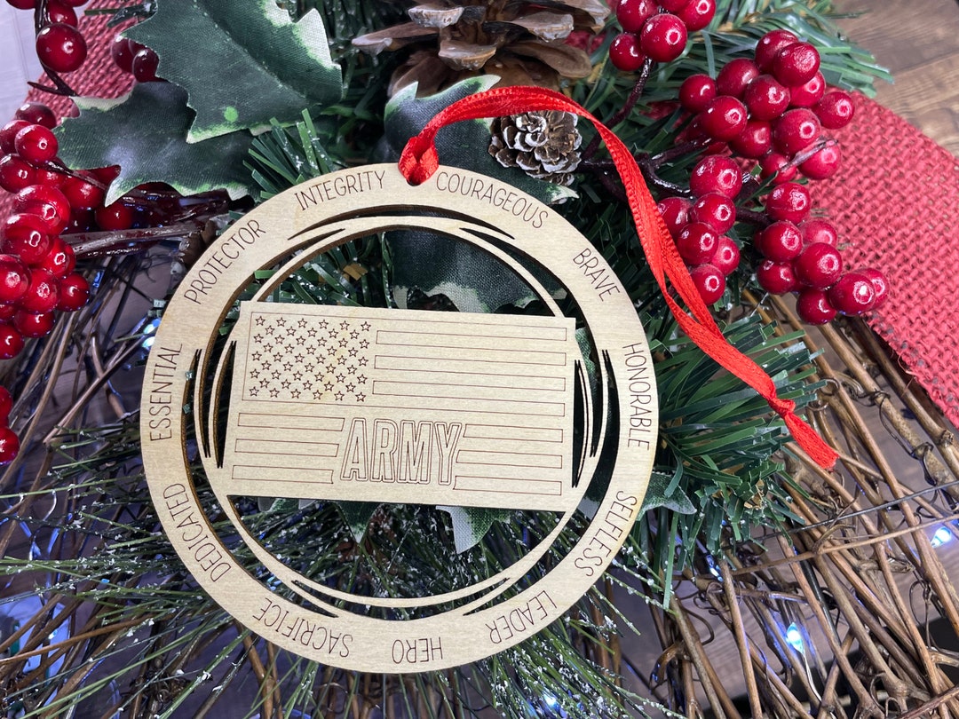 US Army Ornament, US Military Christmas Ornaments, Marine Corps