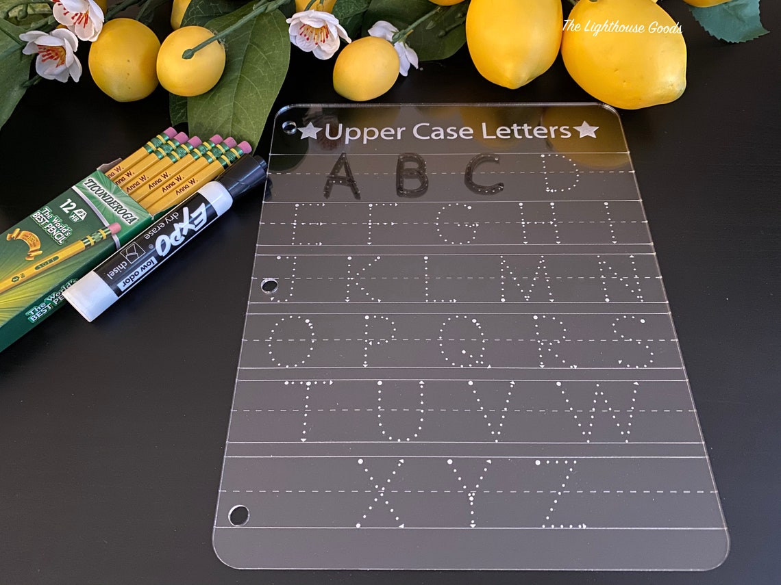 Dry Erase Letter Tracing Dry Erase Alphabet Board Number Etsy