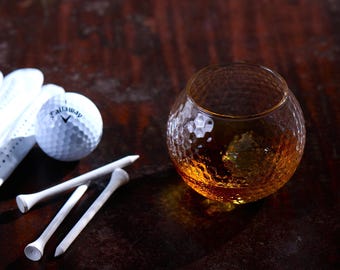 Personalized Whiskey Glass Golf Ball Gift Set with Ball and Tees Kit Gifts for Golfer