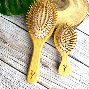 Wooden Hair Brush girl hair for kids hair mini Brush bamboo brush set