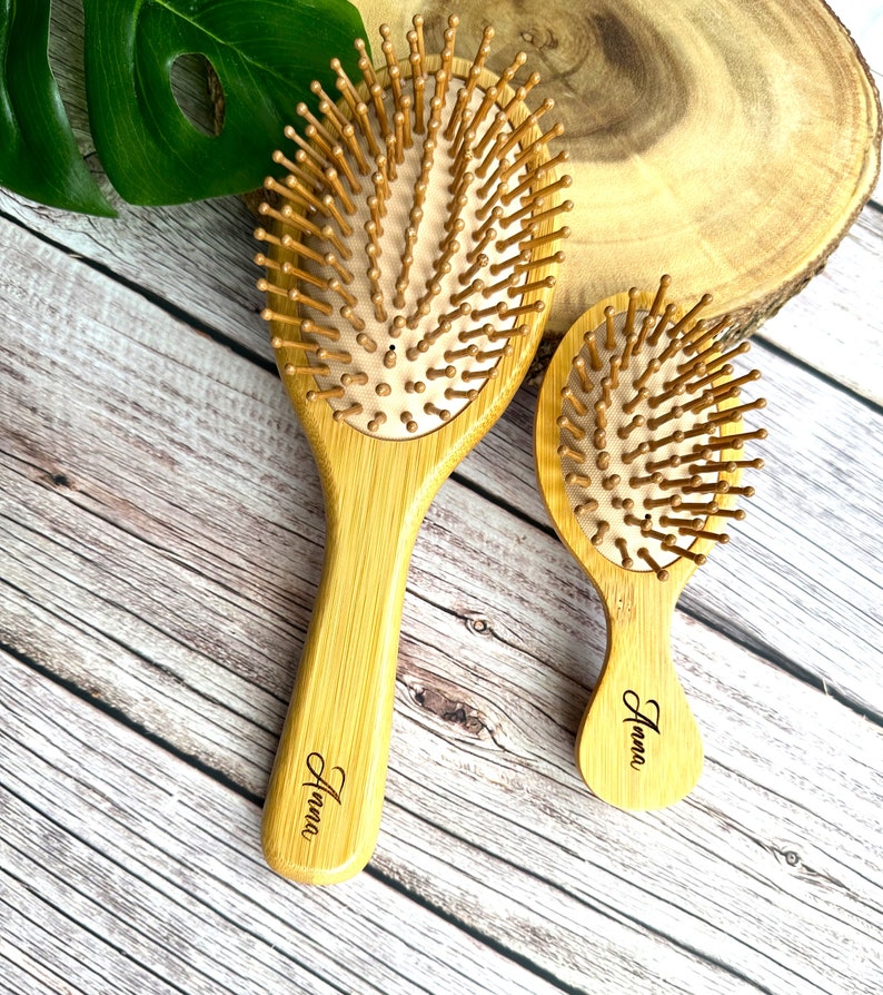 Wooden Hair Brush girl hair for kids hair mini Brush bamboo brush set