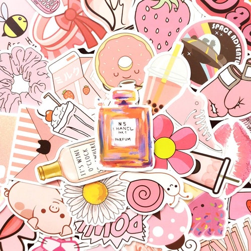 Pink Vsco Sticker Pack Etsy