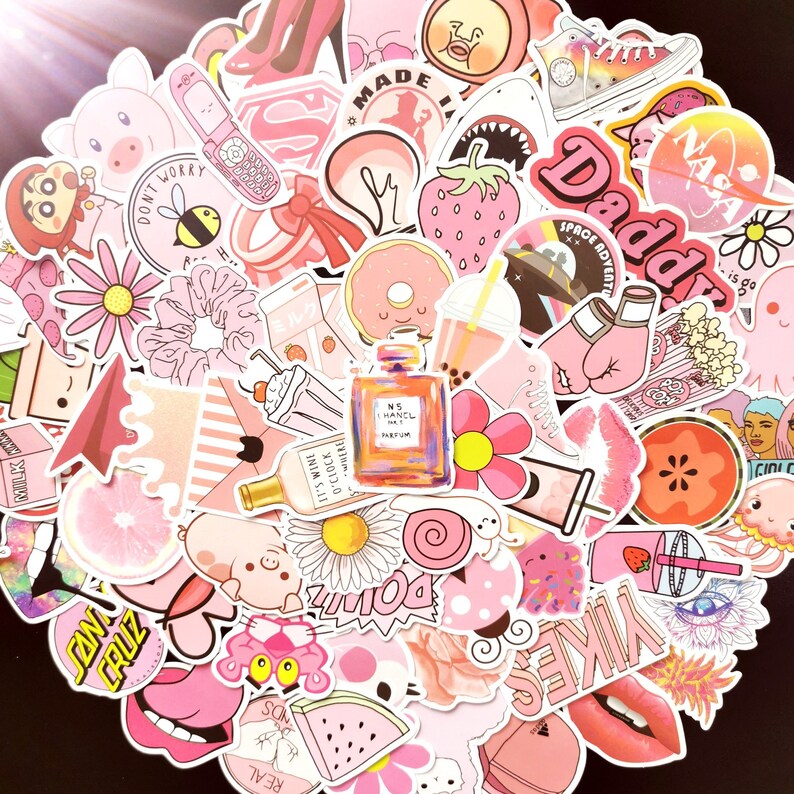 Pink Vsco Sticker Pack Etsy Canada