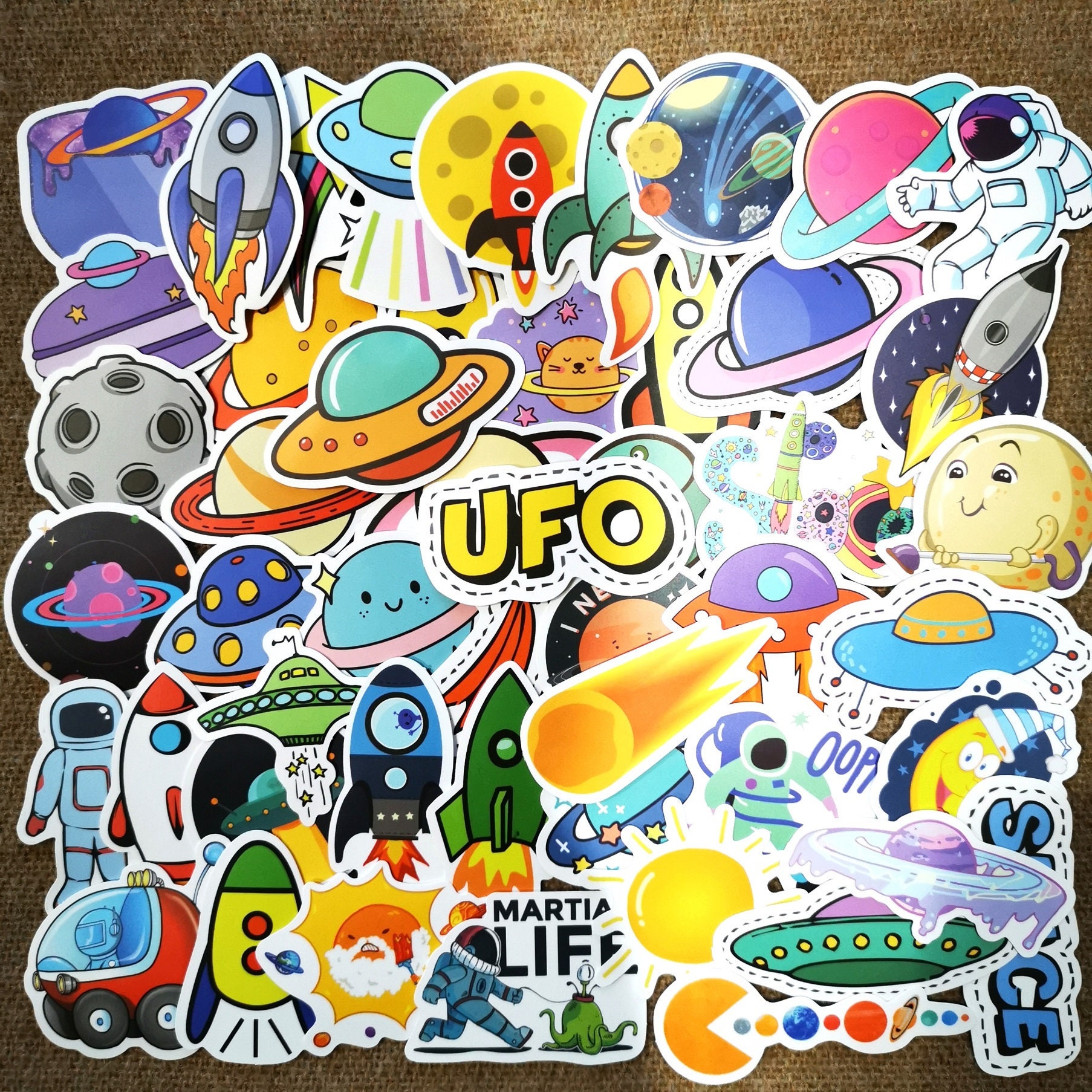 UFO sticker pack 50pcs