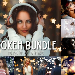 110 Bokeh Photoshop Overlay Bundle, Holiday Bokeh Overlay, Bokeh Lights Bokeh Stars, Bokeh Hearts, Holographic Overlay Blurred Bokeh Effects