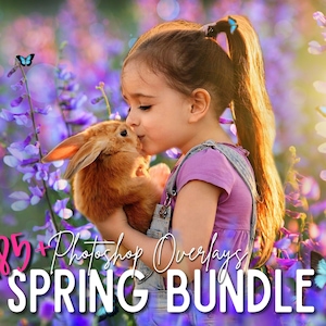 Spring Photoshop Overlay Bundle, Field Overlay, Sunlight Overlay, Bubble Overlay, Rainbow Overlay, Butterfly Overlays, Flower Overlays