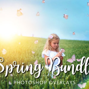 Spring Photoshop Overlays, Summer Overlays, Realistic Bubble Overlays, Sunlight Overlays, Butterfly Overlays, Bokeh Light Overlays