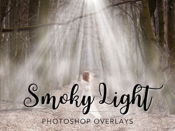 Smoky Light Overlays, Foggy Light Overlay, Sunlight Overlay, Photoshop Overlay, Fog Overlay, Dust Photoshop Layers, Light Leak Photo Overlay
