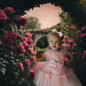 Flower Garden Digital Backdrop, Photography Composite, Flower Garden Background, Floral Arch Photoshop Composite Digital Download