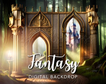 Fantasy Backgrounds, Fairy Tale Backdrop, Magical Digital Background, Fantasy Backdrop, Digital Backdrop, Fantasy Castle Digital Backdrop