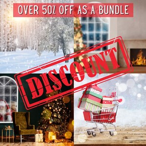 Christmas Backdrop Bundle / Santa Backdrop / Christmas Digital Backdrop / Christmas Digital Background / Christmas Background