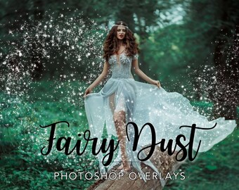 Fairy Dust Glitter Overlays for Photoshop, Photo Editing Photography Overlays, Fairy Dust Overlays