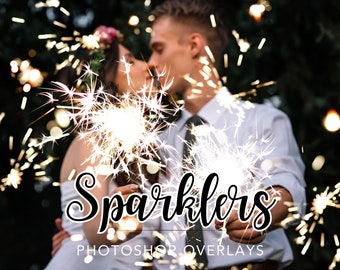 Sparkler Overlay, New Years Eve Spark Light Overlay, Bokeh Photoshop Sparkle Overlay, Wedding Overlay, Christmas Overlay, Graduation Overlay