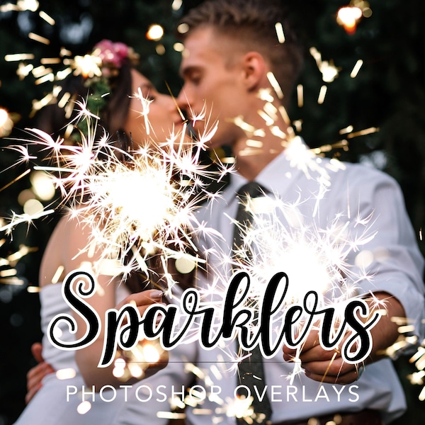 Sparkler Overlay, New Years Eve Spark Light Overlay, Bokeh Photoshop Sparkle Overlay, Wedding Overlay, Christmas Overlay, Graduation Overlay