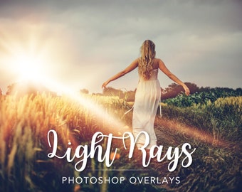 Superposition numérique Sunflare, rayons de soleil pour Photoshop, lumière de superposition, superpositions de faisceau lumineux, couches Photoshop de lumière du soleil, superposition de lumière de photographie