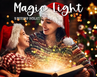 Magic Lights Overlays, Gift Lights Overlays, Book Lights Overlays, Christmas Lights Overlays, Present Lights Overlays