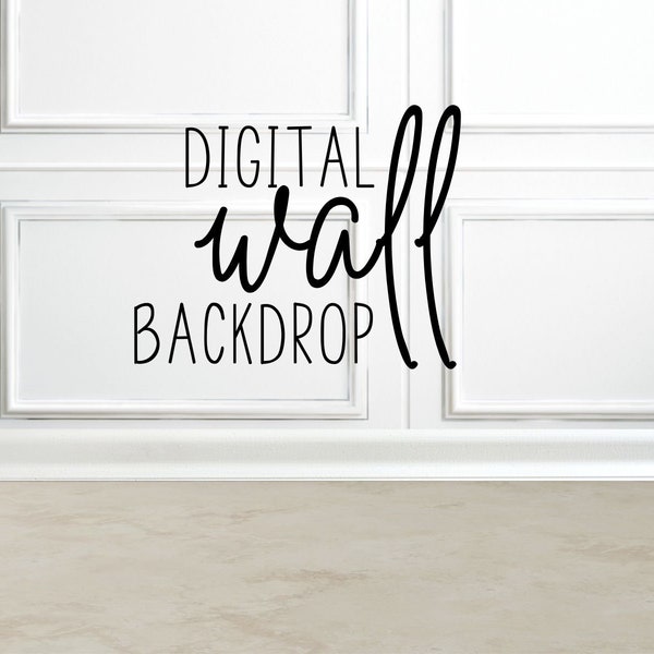 2 White Wall Mock Up Backdrops / Digital Photography Backdrops / Blank Wall Mockup / Gray Backgrounds / Photo Editing Room Backdrop Mockups