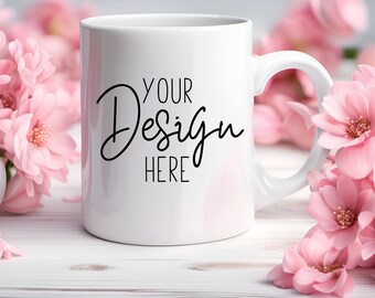 Rosa Tasse Mockup, Kaffeetasse Mockup, 12 oz Kaffeetasse gestylt Stock Foto, minimalistische Becher Mock Ups, Keramik Kaffeetasse Mockup 12 oz Becher Mockup