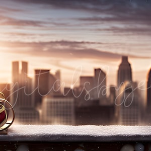 Santa Christmas Fantasy Digital Backdrop, Digital Holiday Backdrop, Christmas Background, Digital Background, Christmas Sleigh Digital Photo
