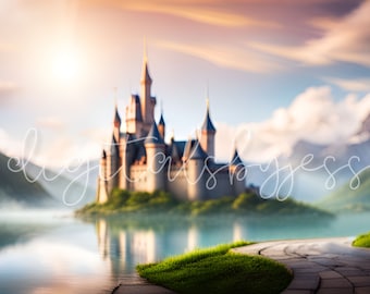 Digital Princess Castle Backdrop, Mystic Backdrop, Fantasy Backdrop Digital Princess Castle Background Digital Backdrop Digital Background