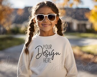 White Kids Sweater Mockup, Girls Sweatshirt Mockup White Mockup Toddler Tshirt Mock Ups Youth Mockup Bundle Childrens Mockup Clothing Mockup