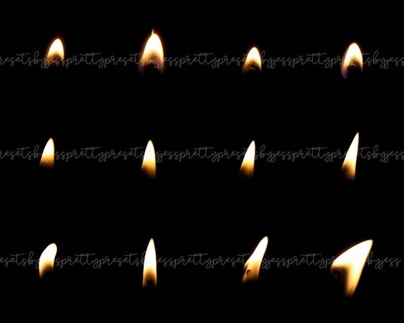 Candle Flame Overlays Light for Editing Halloween Etsy