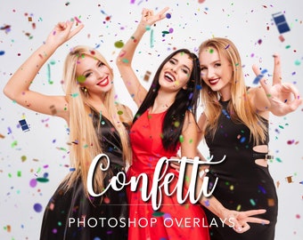 Superpositions de confettis Photoshop, superpositions de confettis pour Photoshop, superposition de graduation, superposition de fête, modifications Photoshop amusantes, confettis Photoshop