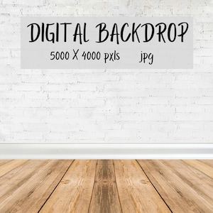 Digital Photo Backdrop / Photo Editing / White Backdrop / Blank Wall Mockup