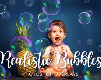 Photoshop 用シャボン玉オーバーレイ、リアルなシャボン玉 Photoshop オーバーレイ、デジタル シャボン玉オーバーレイ