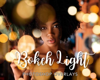 Bokeh Overlay for Photoshop Editing, Bokeh Lights Overlay Photoshop, Sparkle Overlay, Light Bokeh Effects, Light Leaks Overlays