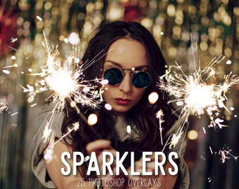 Superposition Sparkler, New Years Eve Spark Light Overlay, Bokeh Photoshop Sparkle Overlay, Wedding Overlay, Christmas Overlay, Graduation Overlay