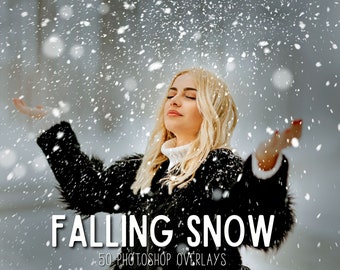 Falling Snow Photoshop Overlays, Winter Overlays, Christmas Overlays, Photoshop Snow Filter, Lightroom Brushes, Photoshop Snow Overlay