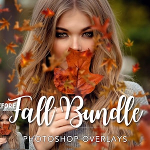 Fall Overlay Bundle, Fall Photoshop Texture Overlays, Autumn Leaves Overlays, Photoshop Overlays, Falling Leaf Overlays, Nature Overlays
