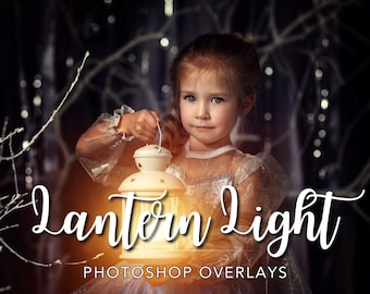 Lantern Light Overlays, Lamp Light Overlay, Magic Light Photoshop Overlays, Christmas Overlays, Light Beams Overlay, Light Rays Overlay