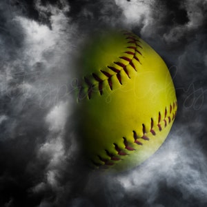Softball Digital Backdrop, Softball Smoke Photo, Softball Backdrops, Photoshop Sports Templates Sports Digital Background Sports Backdrop image 3