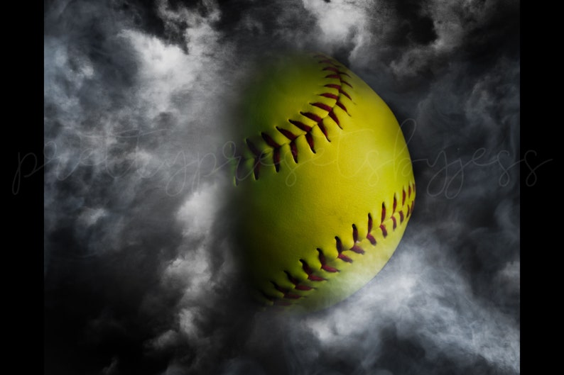 Softball Digital Backdrop, Softball Smoke Photo, Softball Backdrops, Photoshop Sports Templates Sports Digital Background Sports Backdrop image 3