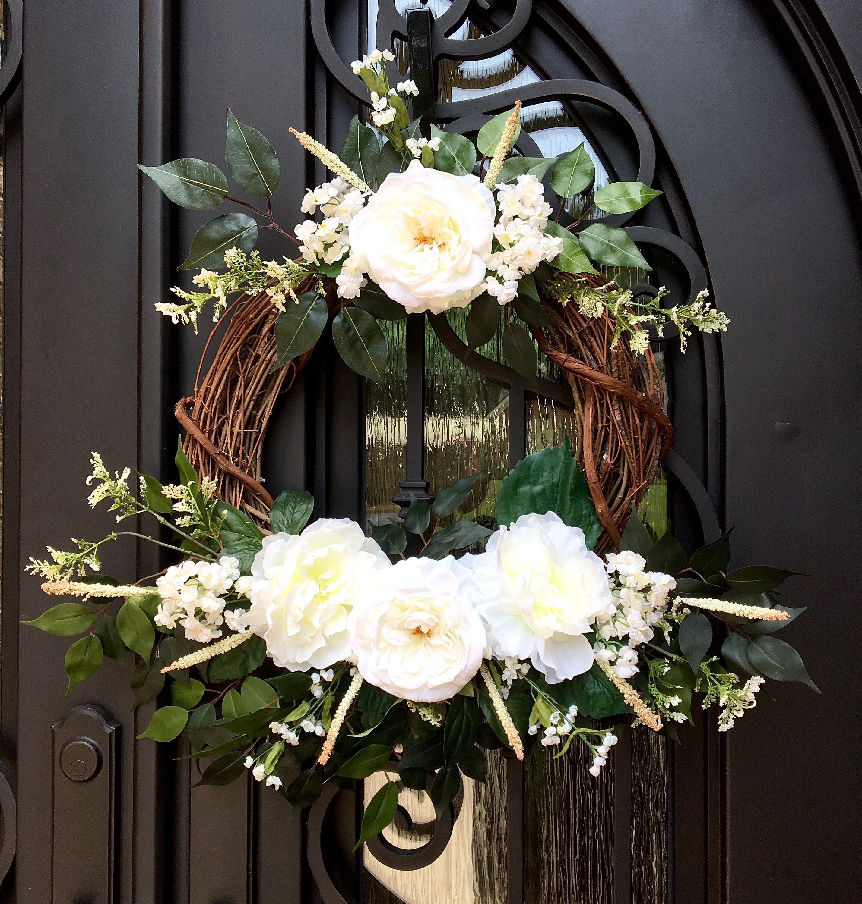 Large Front Door Wreath Double Door Wreaths All Season Etsy