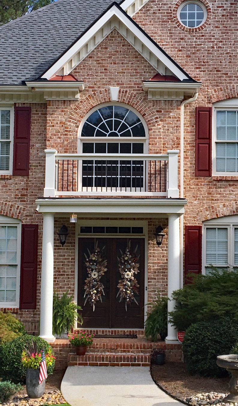 XL Fall Swags for Front Double Doors Natural Design Etsy