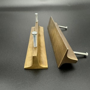 Brass Rectangular Door Pull (15cm)