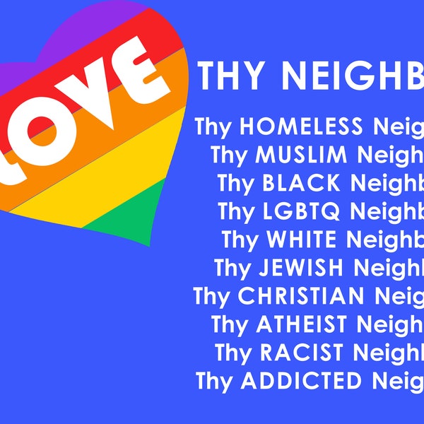 Love Thy Neighbor Yard Sign - Etsy