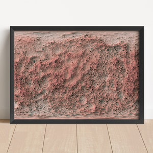 Merkur (Planet) Minimalistische Reliefkarte | Merkur Wandkunst | Merkur gerahmter Druck | Antikes Wanddekor | Topographische Karte Geschenk | KEINE 3D-KARTE