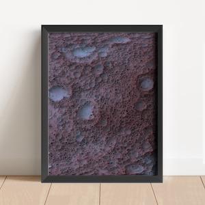 Mond (Erde) Minimalistische Reliefkarte | Mond Wand Kunst | Mond gerahmter Druck | Antikes Wanddekor | Astronomie Poster | KEINE 3D-KARTE